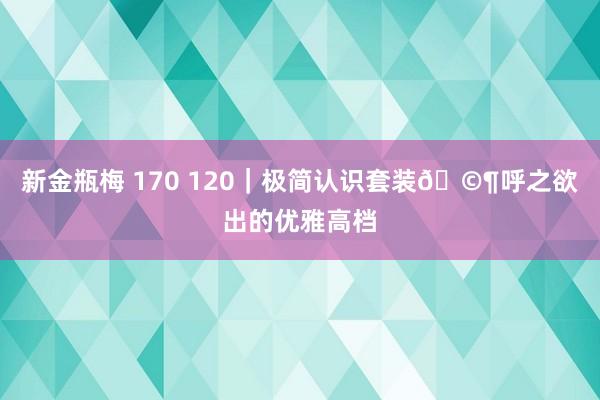 新金瓶梅 170 120｜极简认识套装🩶呼之欲出的优雅高档