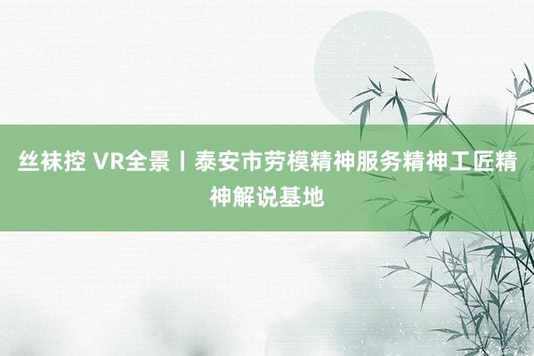 丝袜控 VR全景丨泰安市劳模精神服务精神工匠精神解说基地